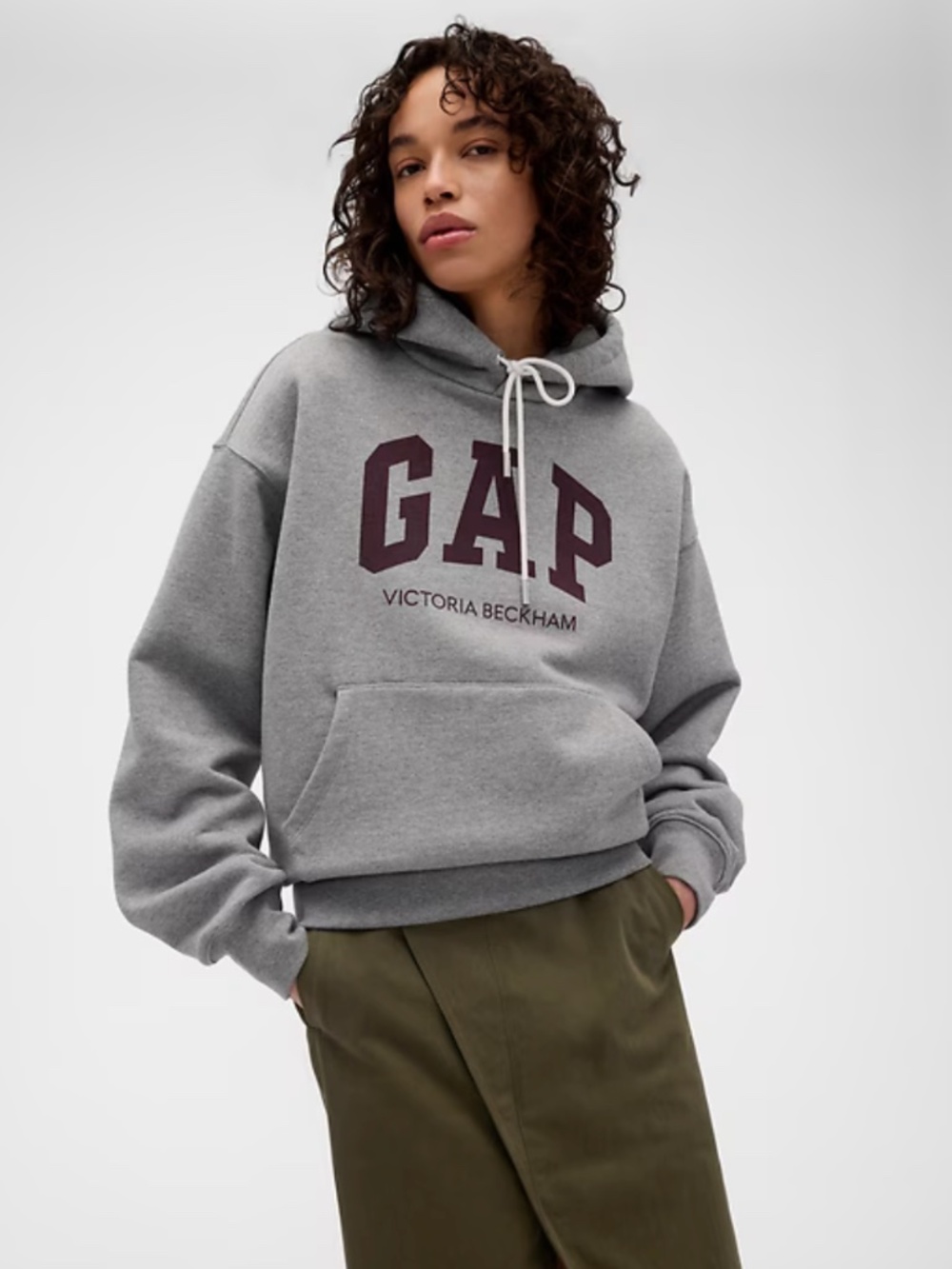 NWT Gap × Victoria Beckham Heavyweight French Terry Hoodie Grey Medium